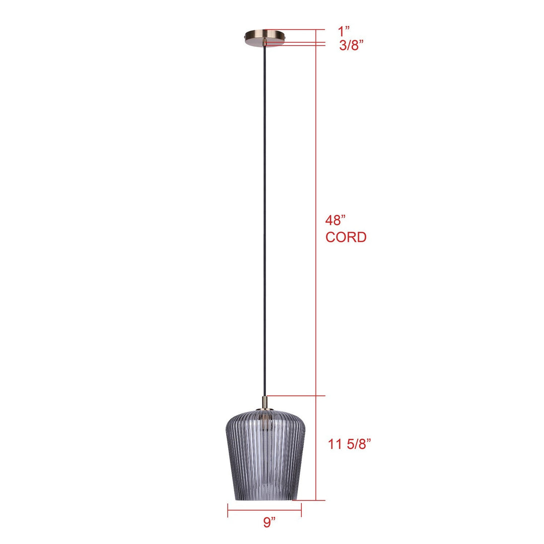 Leandro One Light Pendant in Gold Canarm Canada