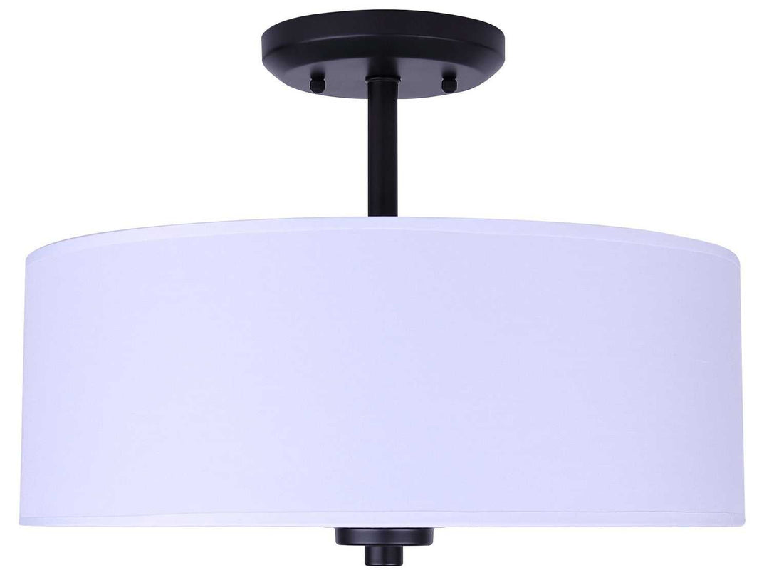 Pier Three Light Semi-Flush Mount in Matte Black Canarm Canada