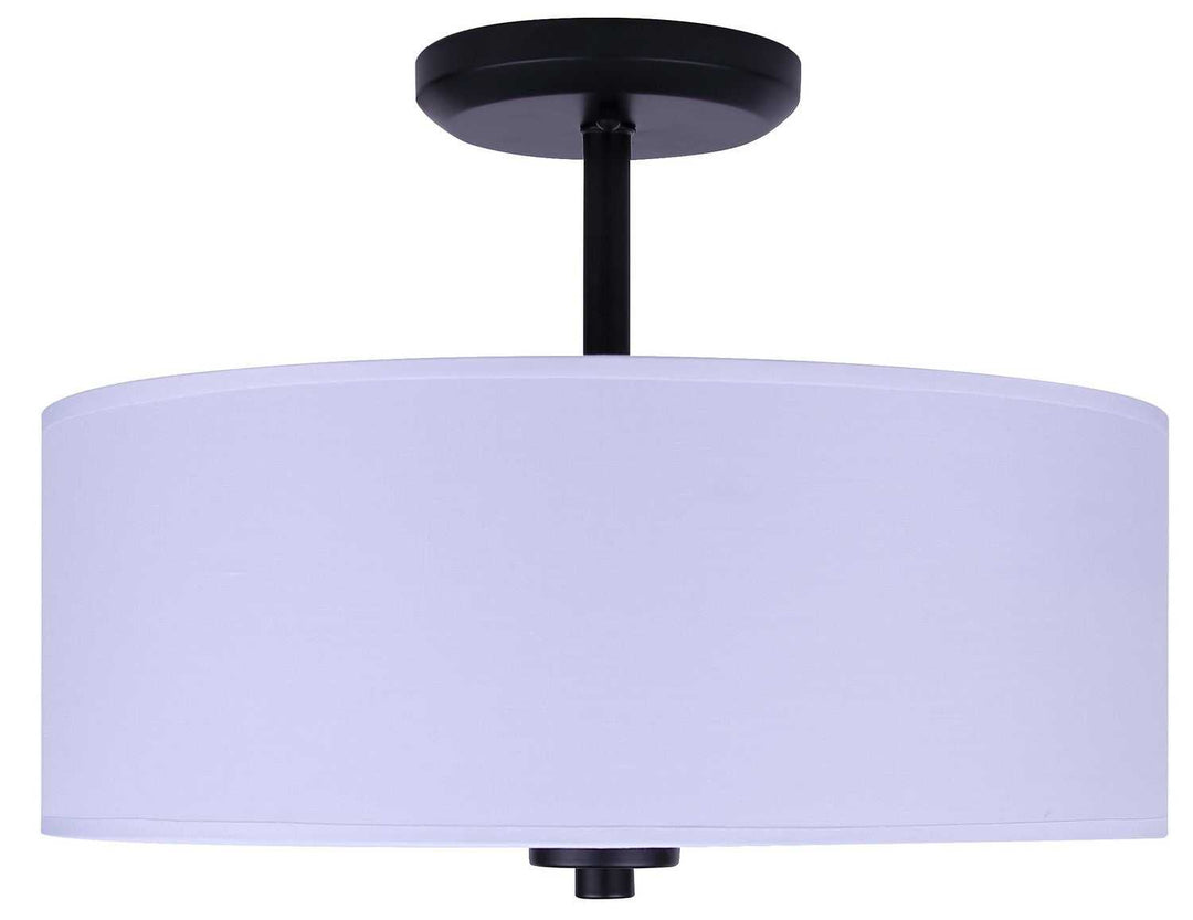 Pier Three Light Semi-Flush Mount in Matte Black Canarm Canada