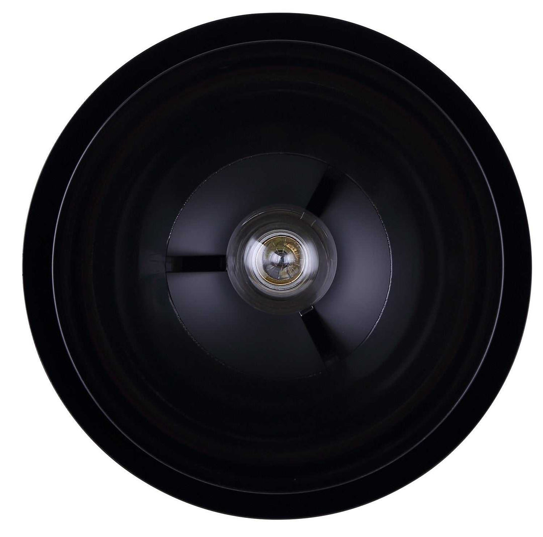 Anya One Light Semi-Flushmount in Matte Black And Gold Canarm Canada