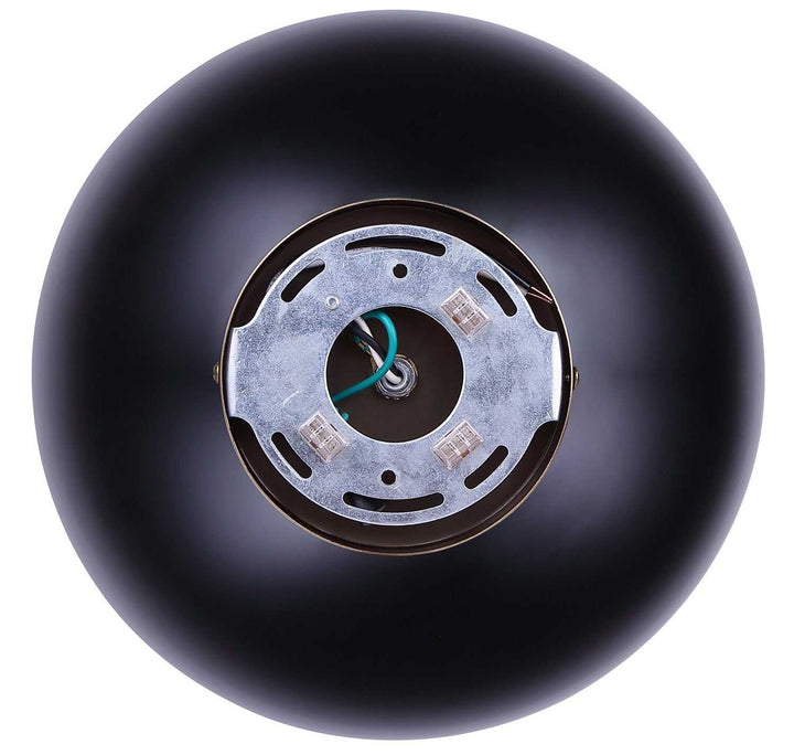 Anya One Light Semi-Flushmount in Matte Black And Gold Canarm Canada