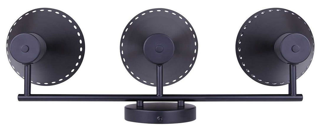 Albie Three Light Vanity in Matte Black Canarm Canada