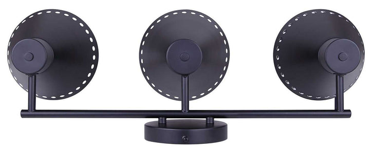 Albie Three Light Vanity in Matte Black Canarm Canada