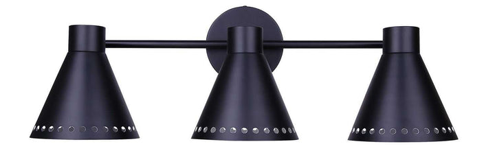 Albie Three Light Vanity in Matte Black Canarm Canada