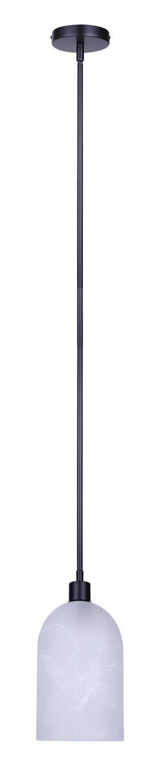 Marek One Light Pendant in Matte Black Canarm Canada