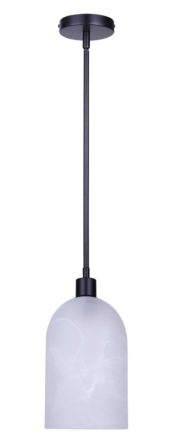 Marek One Light Pendant in Matte Black Canarm Canada
