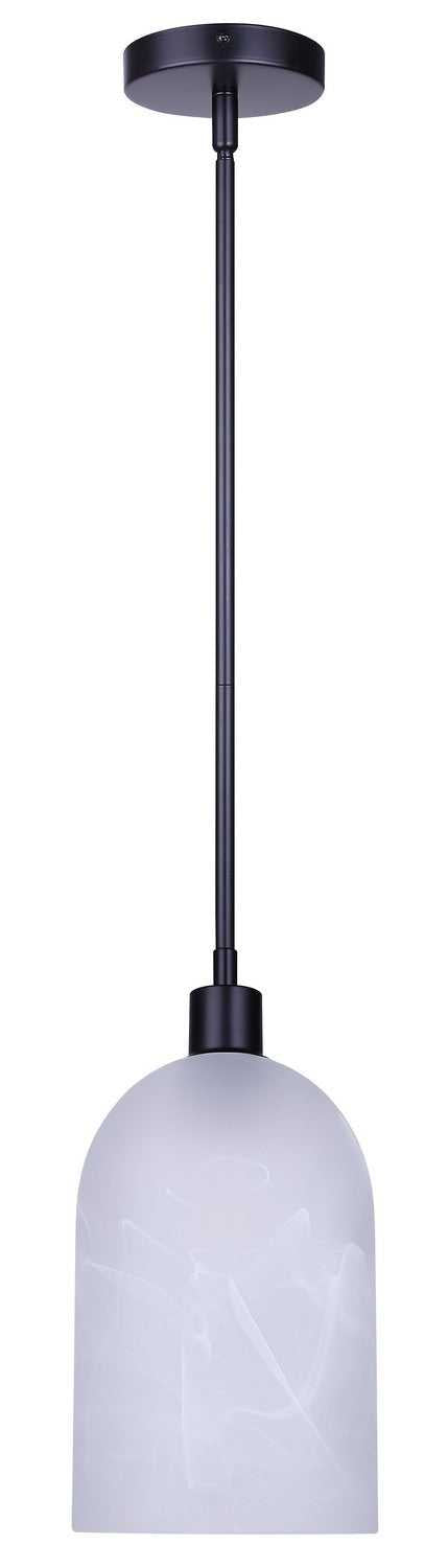 Marek One Light Pendant in Matte Black Canarm Canada