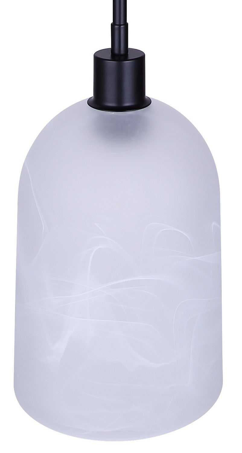 Marek One Light Pendant in Matte Black Canarm Canada