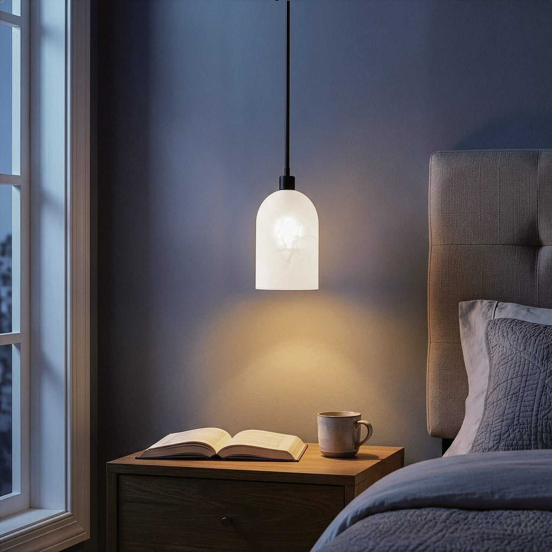 Marek One Light Pendant in Matte Black Canarm Canada