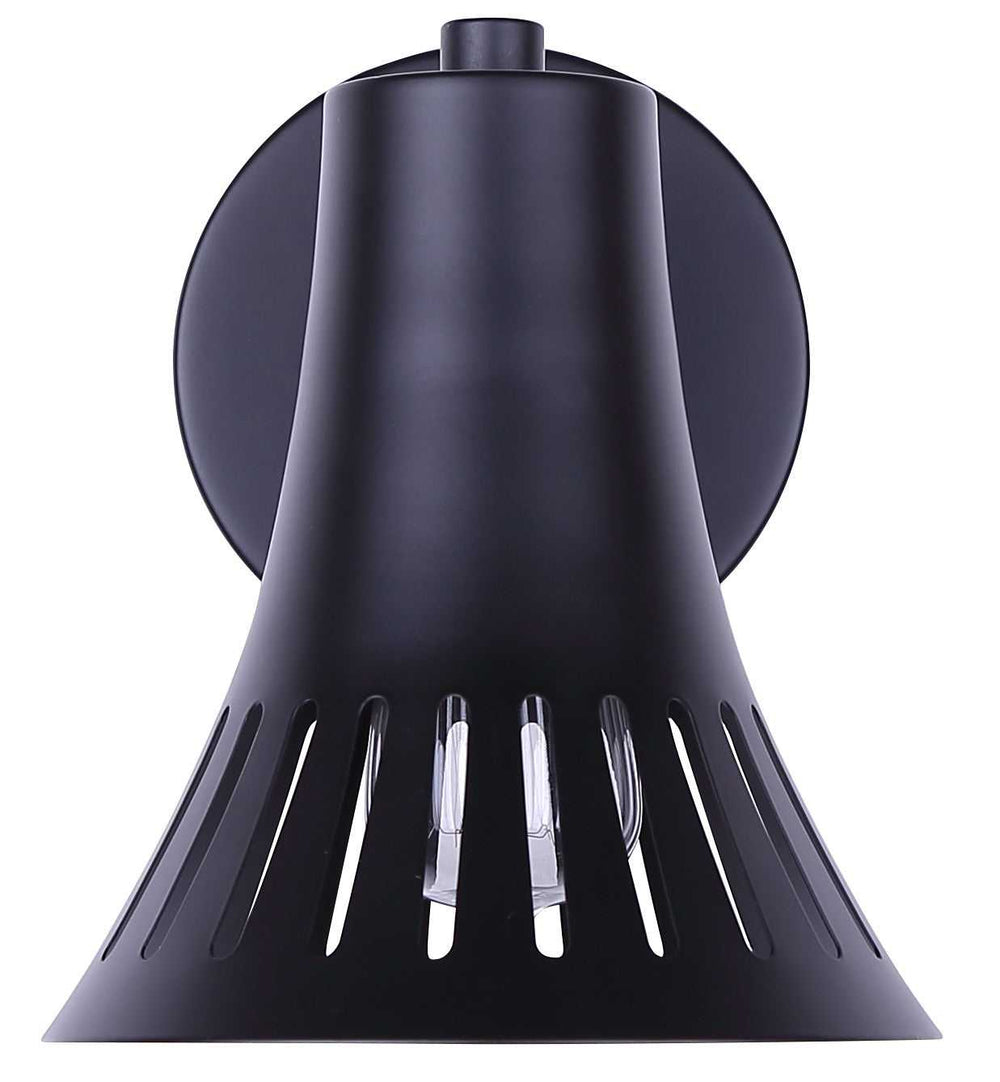 Percy One Light Wall Sconce in Matte Black Canarm Canada