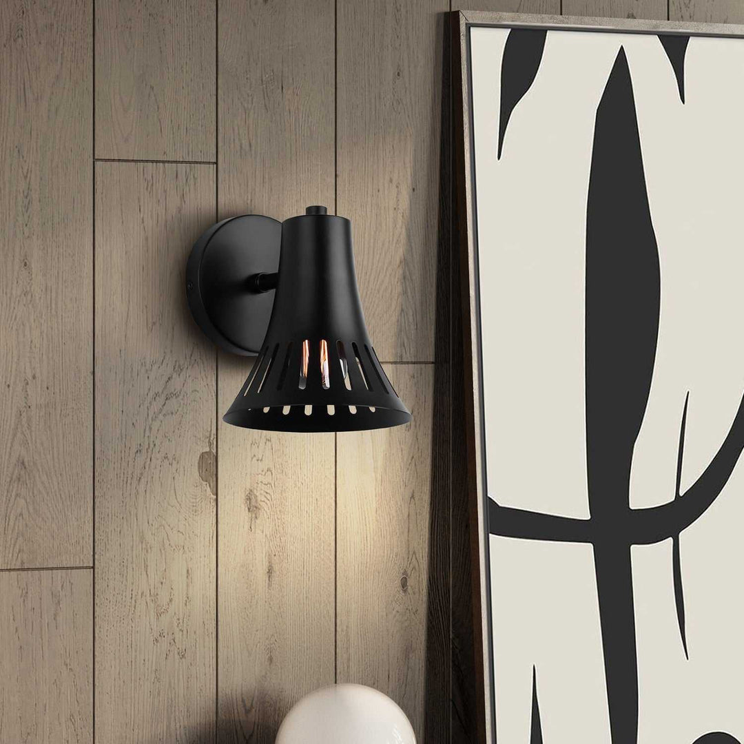 Percy One Light Wall Sconce in Matte Black Canarm Canada