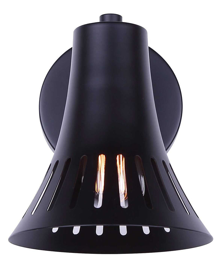 Percy One Light Wall Sconce in Matte Black Canarm Canada