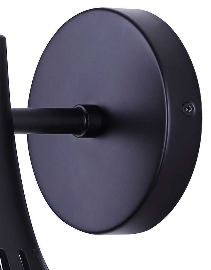 Percy One Light Wall Sconce in Matte Black Canarm Canada