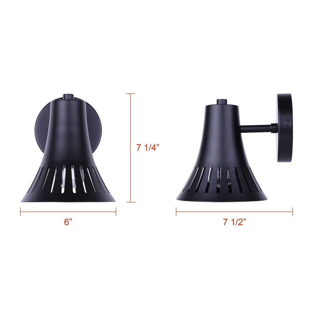 Percy One Light Wall Sconce in Matte Black Canarm Canada