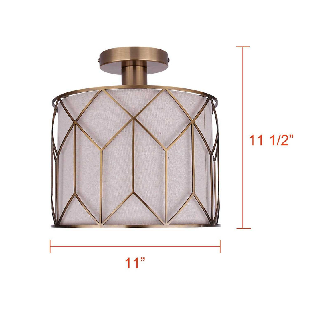 Tulia One Light Semi-Flushmount in Gold Canarm Canada