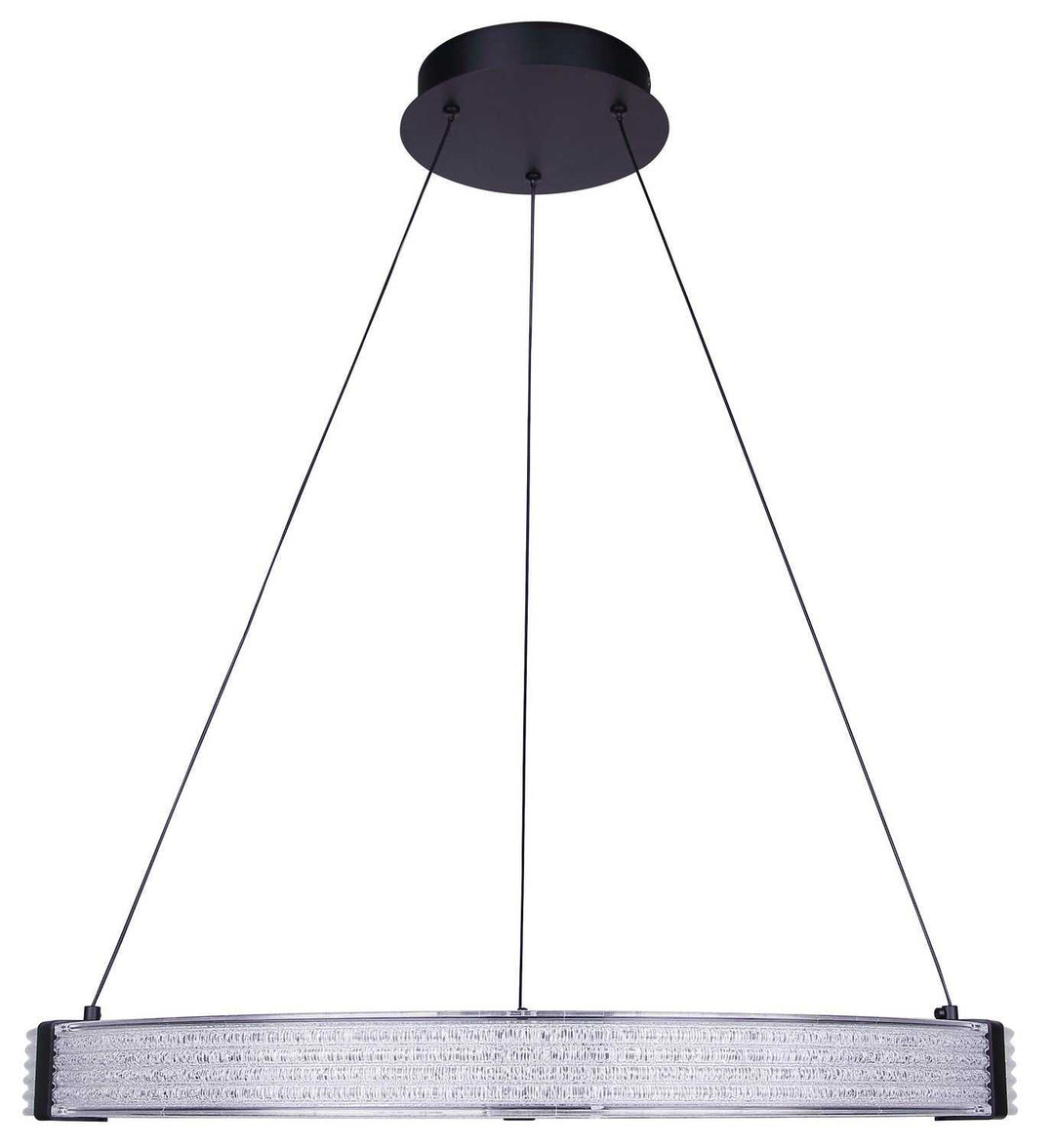 Solace LED Chandelier in Matte Black Canarm Canada