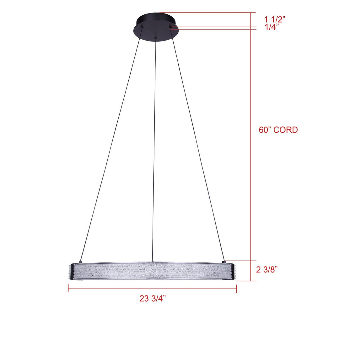 Solace LED Chandelier in Matte Black Canarm Canada