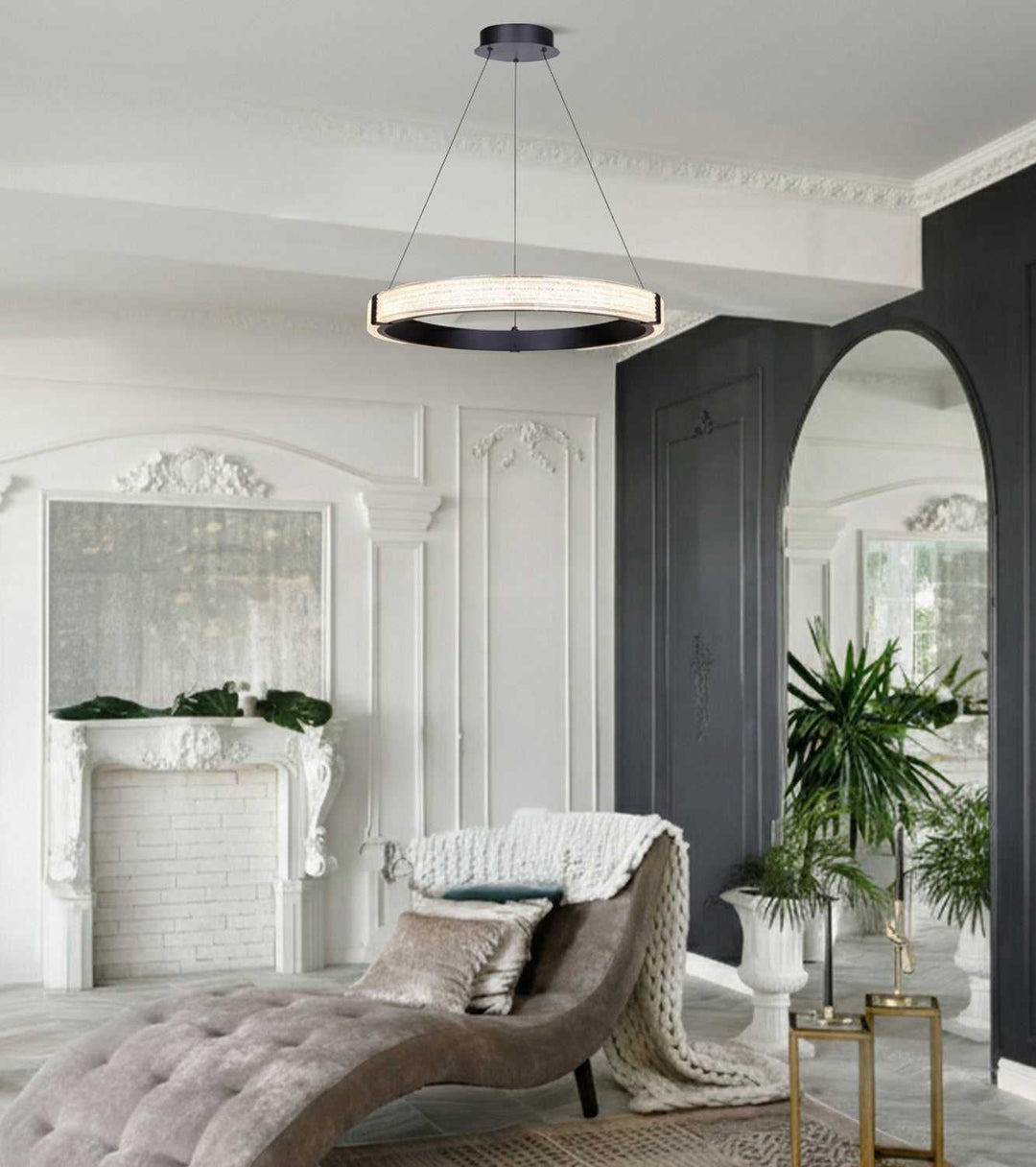 Solace LED Chandelier in Matte Black Canarm Canada