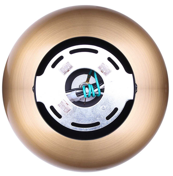 Caleb One Light Flush Mount in Gold & Matte Black Canarm Canada