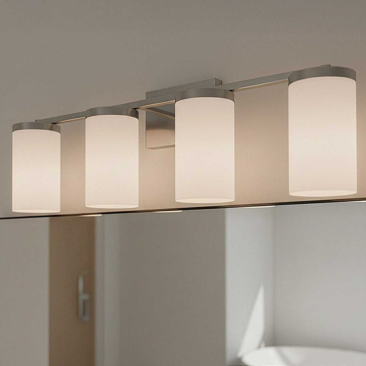 Britton Four Light Vanity in Brushed Nickel Canarm Canada