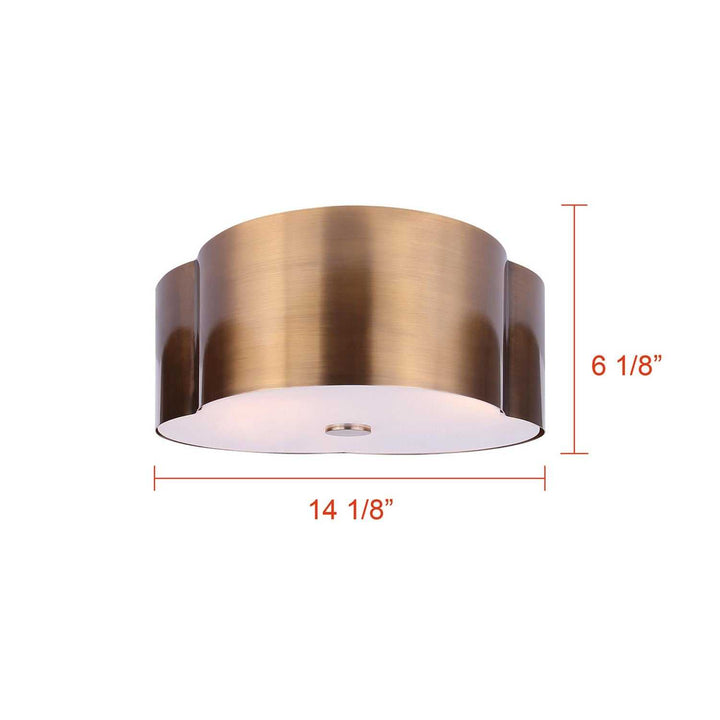 Etta LED Flush Mount in Gold Canarm Canada