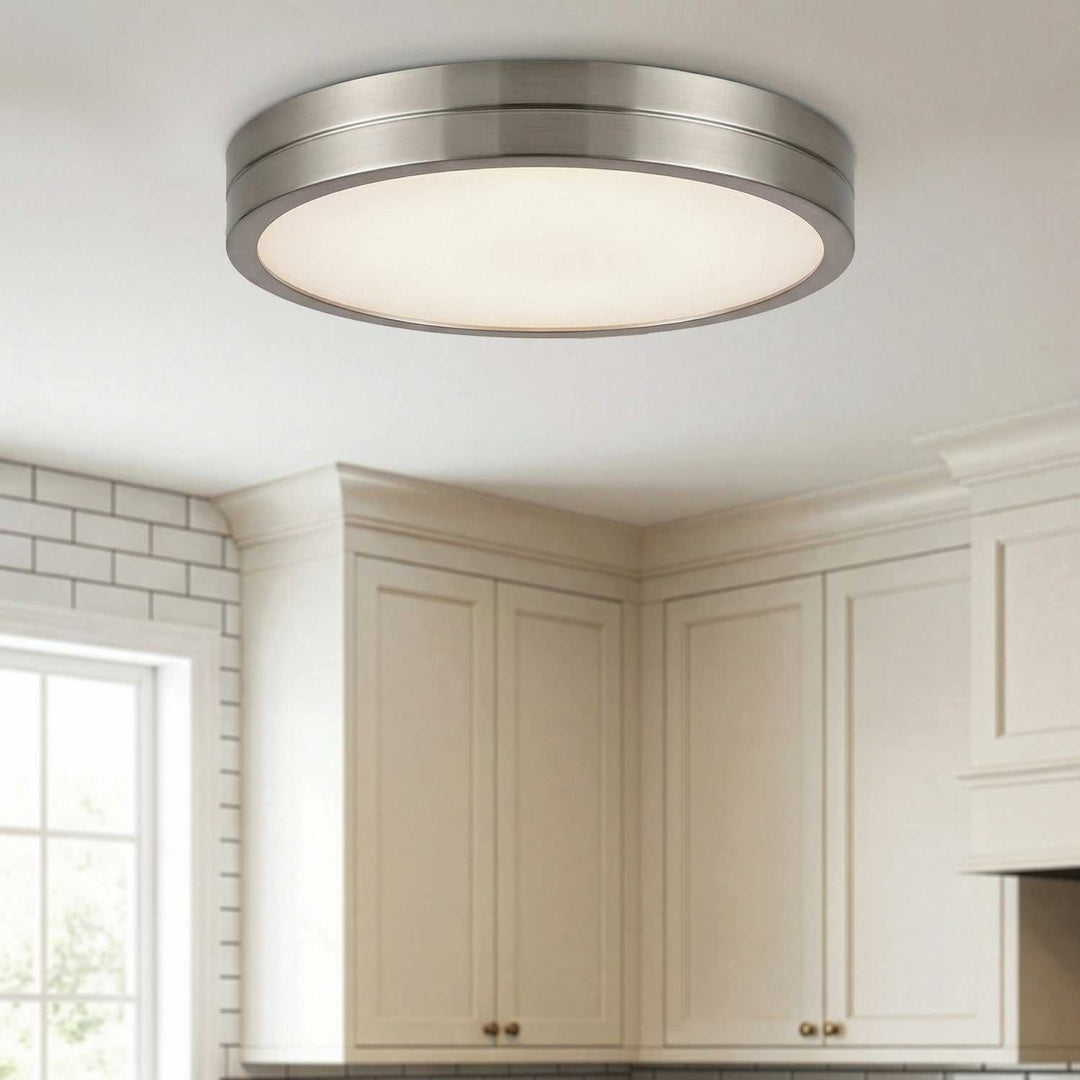 Briar LED Flush Mount in Brushed Nickel Canarm Canada