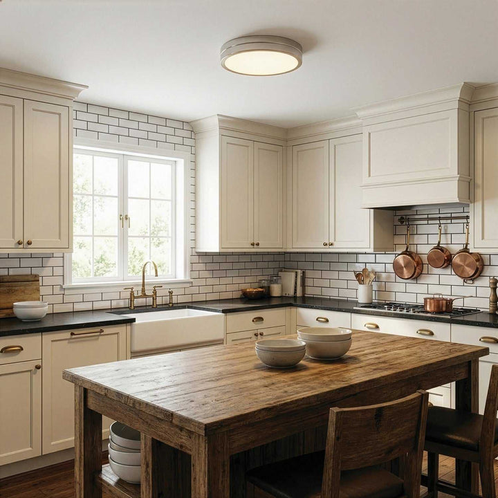 Briar LED Flush Mount in Brushed Nickel Canarm Canada