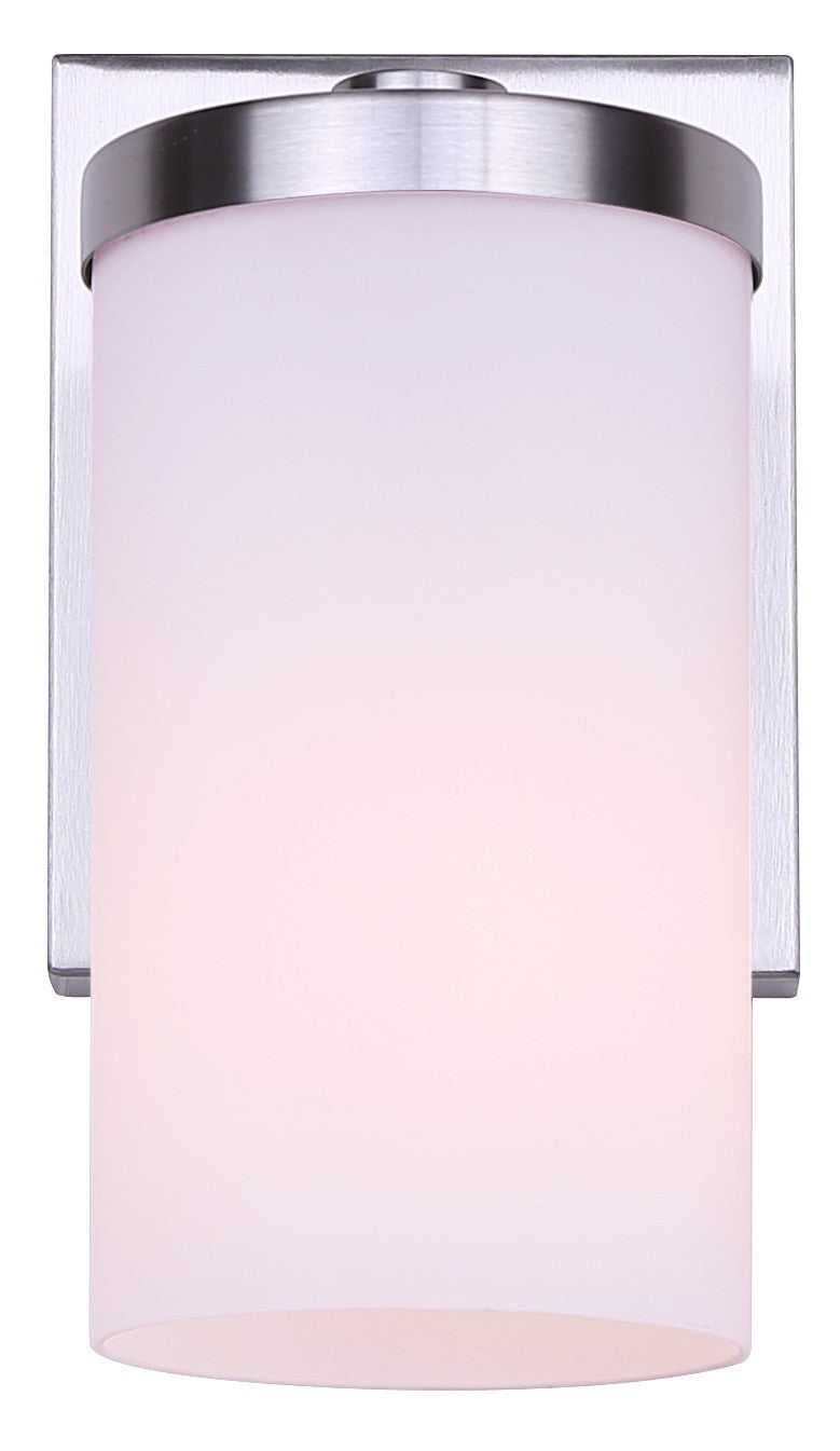 Britton One Light Wall Sconce in Brushed Nickel Canarm Canada