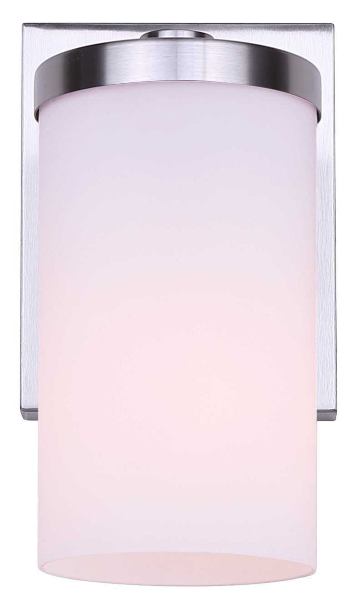Britton One Light Wall Sconce in Brushed Nickel Canarm Canada