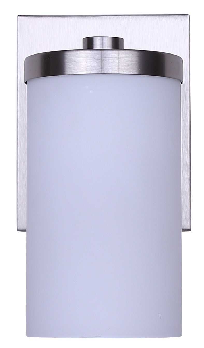 Britton One Light Wall Sconce in Brushed Nickel Canarm Canada