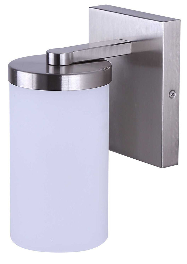 Britton One Light Wall Sconce in Brushed Nickel Canarm Canada