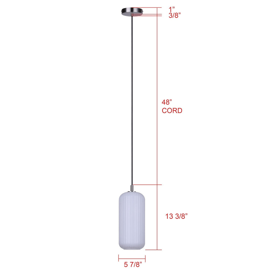 Malek One Light Pendant in Brushed Nickel Canarm Canada