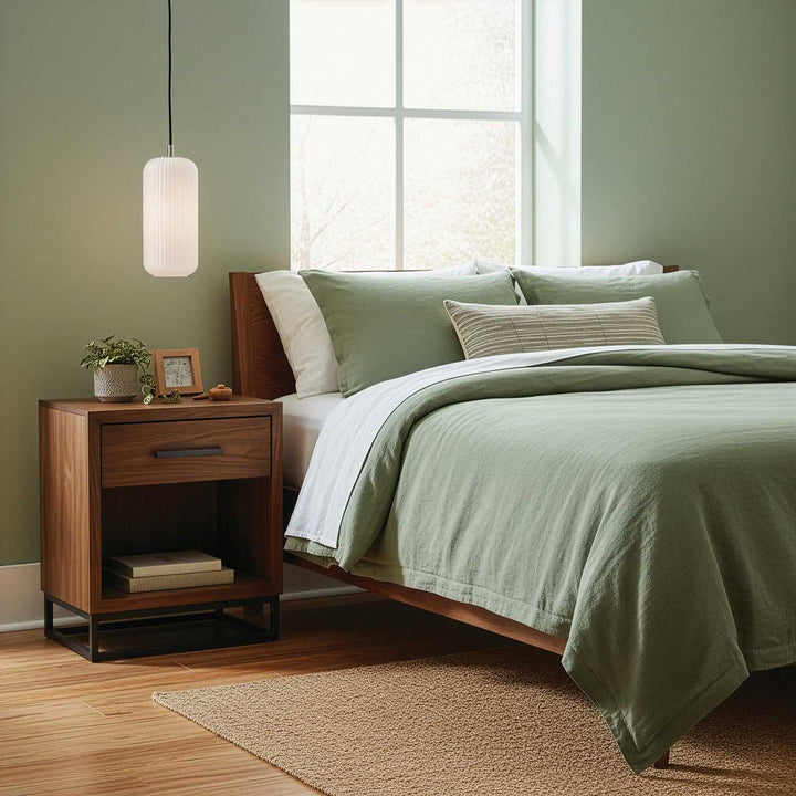 Malek One Light Pendant in Brushed Nickel Canarm Canada