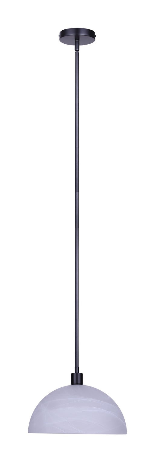 Marek One Light Pendant in Matte Black Canarm Canada