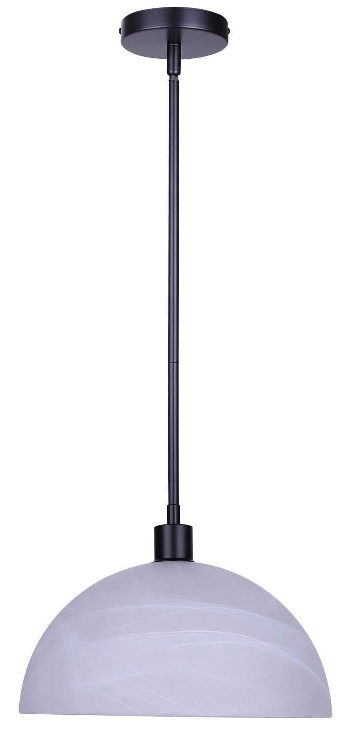 Marek One Light Pendant in Matte Black Canarm Canada