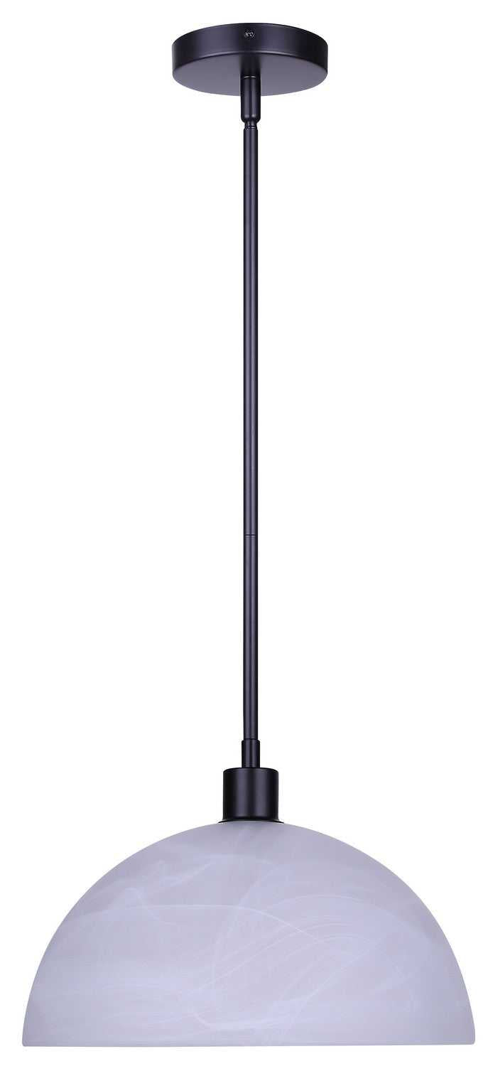 Marek One Light Pendant in Matte Black Canarm Canada