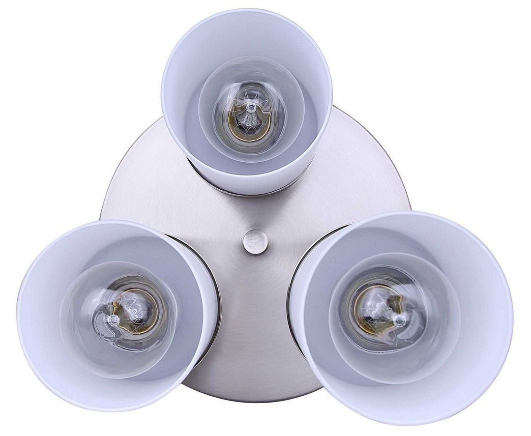 Britton Three Light Semi-Flush Mount in Brushed Nickel Canarm Canada