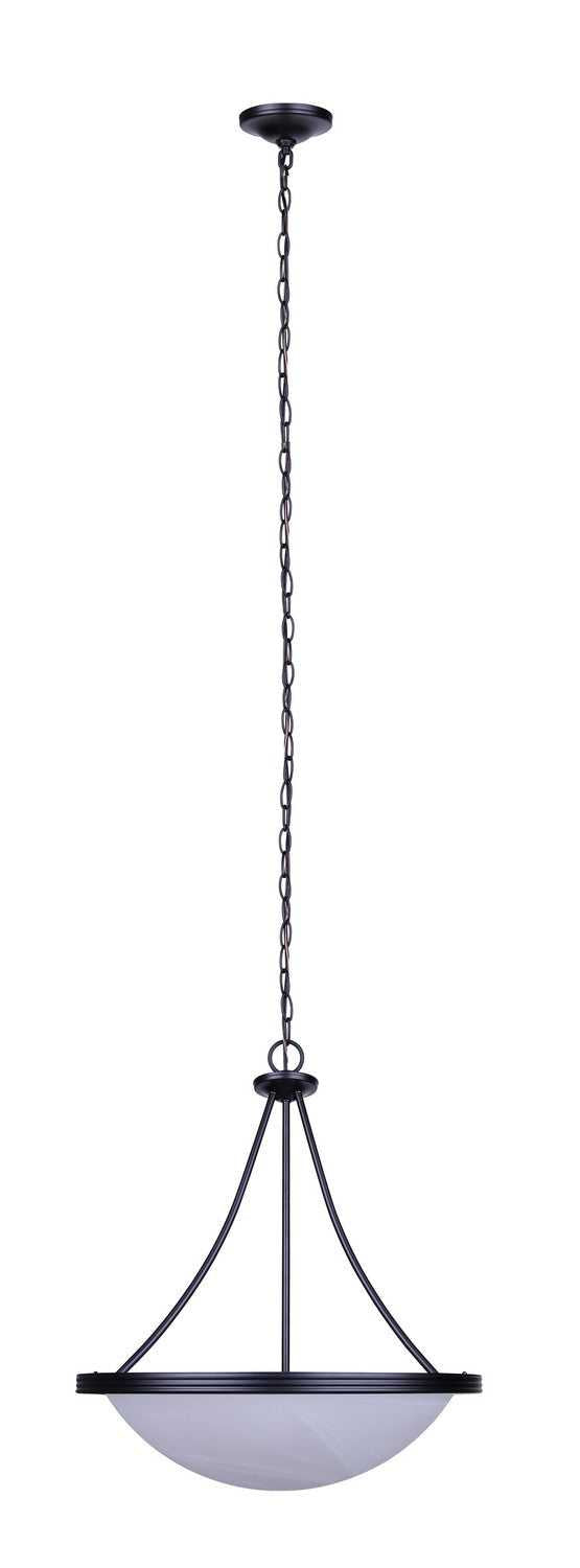 Devon Three Light Chandelier in Matte Black Canarm Canada
