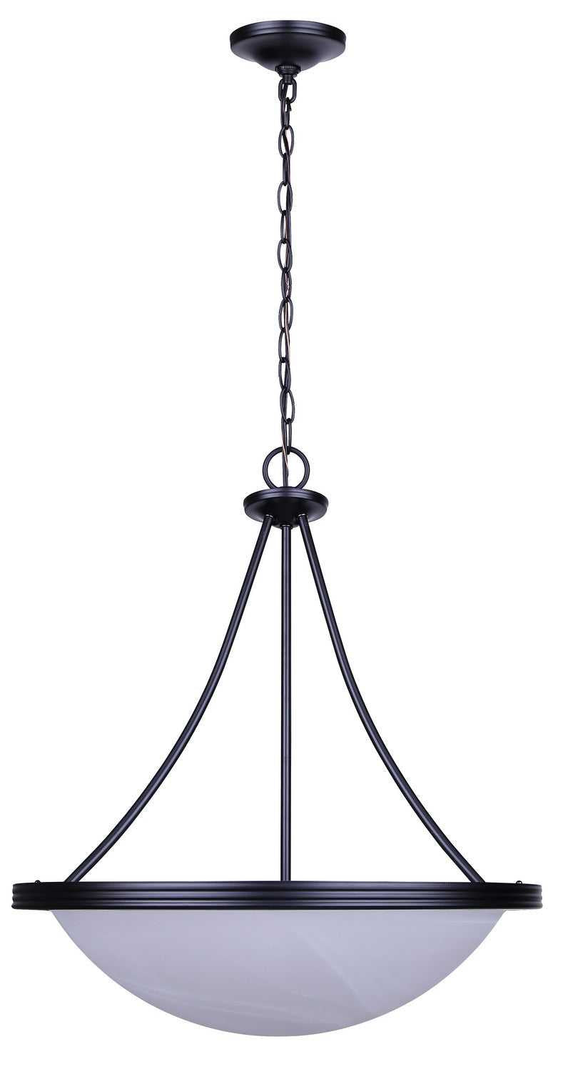 Devon Three Light Chandelier in Matte Black Canarm Canada