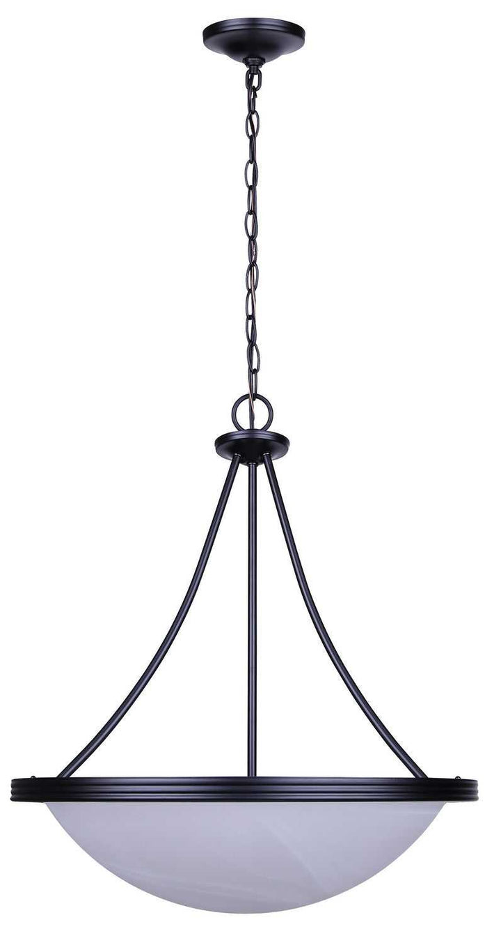 Devon Three Light Chandelier in Matte Black Canarm Canada