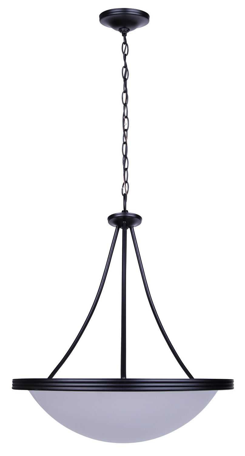 Devon Three Light Chandelier in Matte Black Canarm Canada