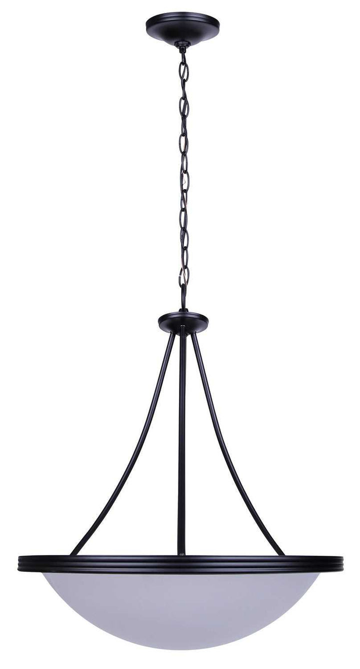 Devon Three Light Chandelier in Matte Black Canarm Canada