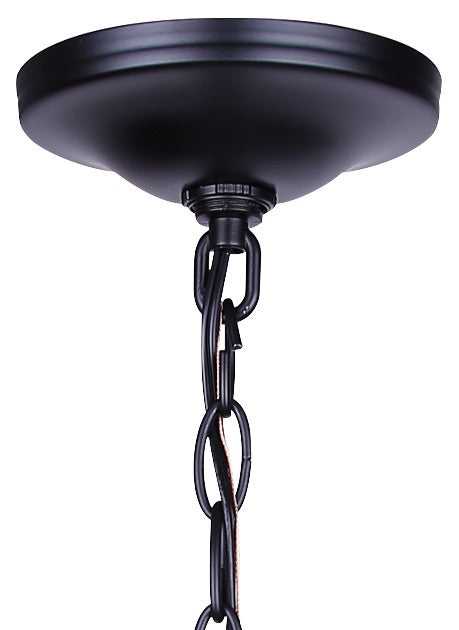 Devon Three Light Chandelier in Matte Black Canarm Canada