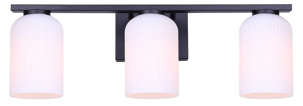 Bram Three Light Vanity in Matte Black Canarm Canada