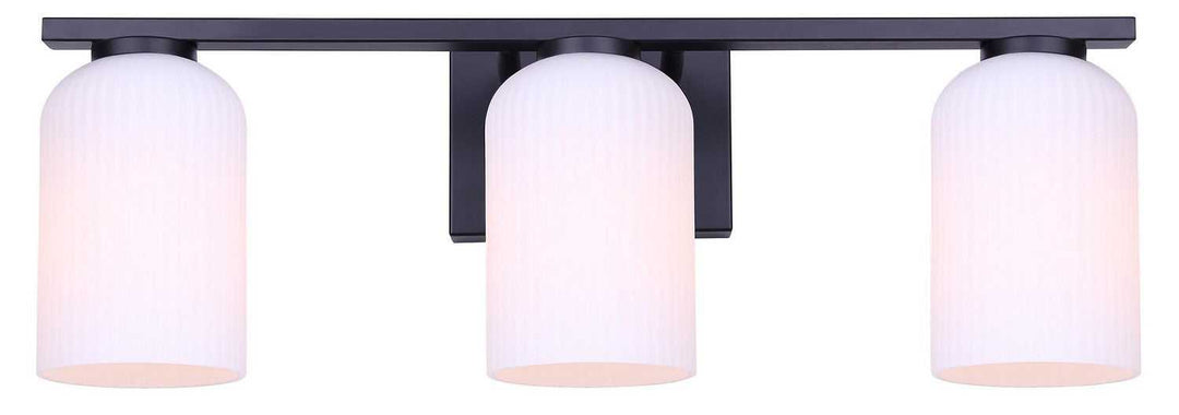 Bram Three Light Vanity in Matte Black Canarm Canada