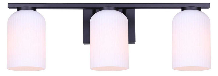 Bram Three Light Vanity in Matte Black Canarm Canada