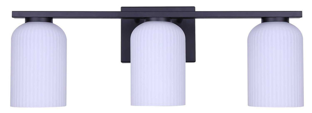 Bram Three Light Vanity in Matte Black Canarm Canada
