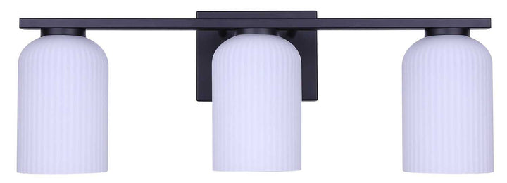 Bram Three Light Vanity in Matte Black Canarm Canada