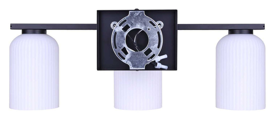 Bram Three Light Vanity in Matte Black Canarm Canada