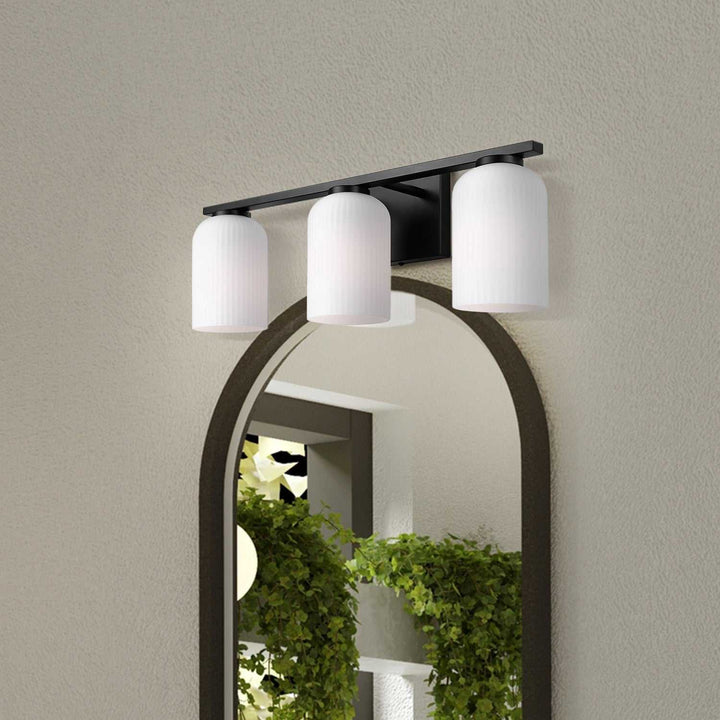 Bram Three Light Vanity in Matte Black Canarm Canada